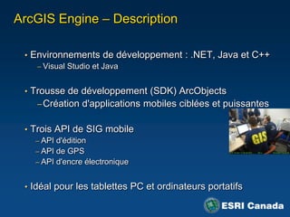 Entièrementintégré à la géodatabase