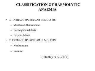 Intracorpuscular Defect haemolytic anaemia | PPTX