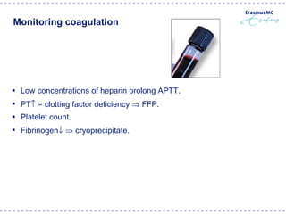 Management of coagulation and transfusion therapy in cardiothoracic ...