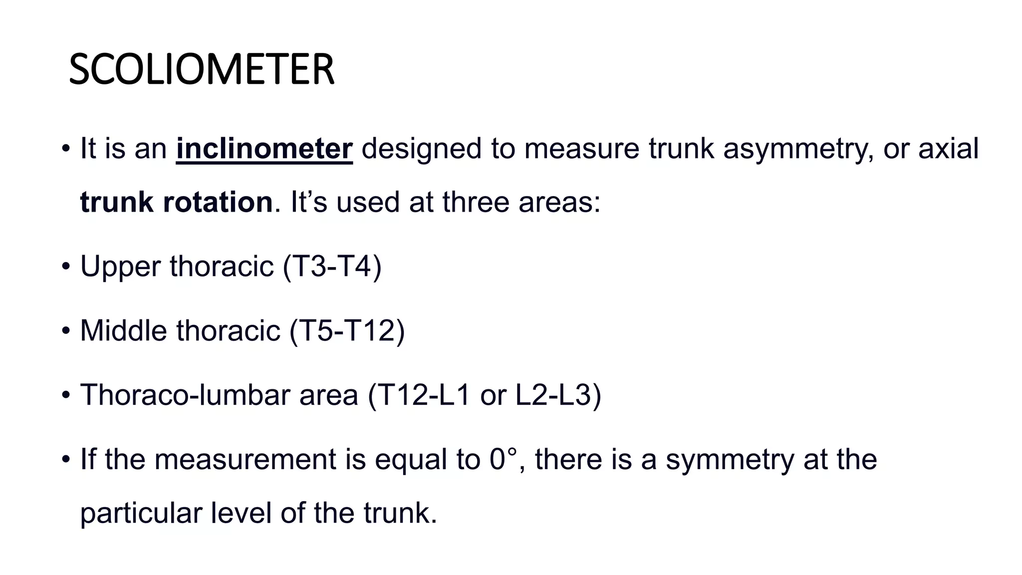 SCOLIOSIS assessment, types and management | PPTX