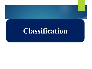 Classification
 