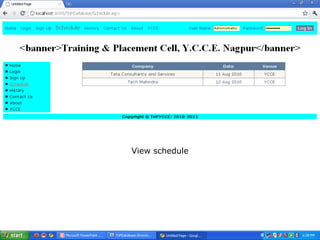 Training & Placement Database Management System | PPTX