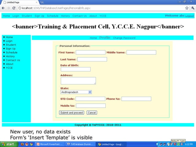 Training Placement Database Management System Ppt