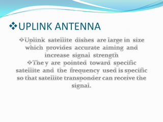 After this other DTH service provider like ZEE and STAR starded pushing hard for DTH service in INDIA and setup earth station whose cost was 2.15 million and was valid for 10 years in INDIA. MAIN PARAMETER OF DTH
