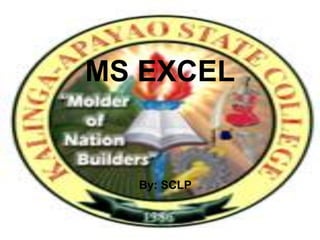 MS EXCEL


  By: SCLP
 
