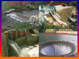 Overflow spillway    side-channel spillway




    Chute spillway   Morning glory spillway




                                              26
 