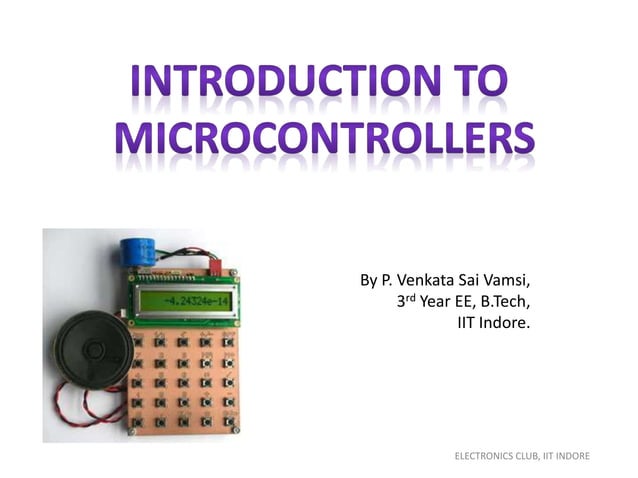 Introduction to Microcontrollers | PPT