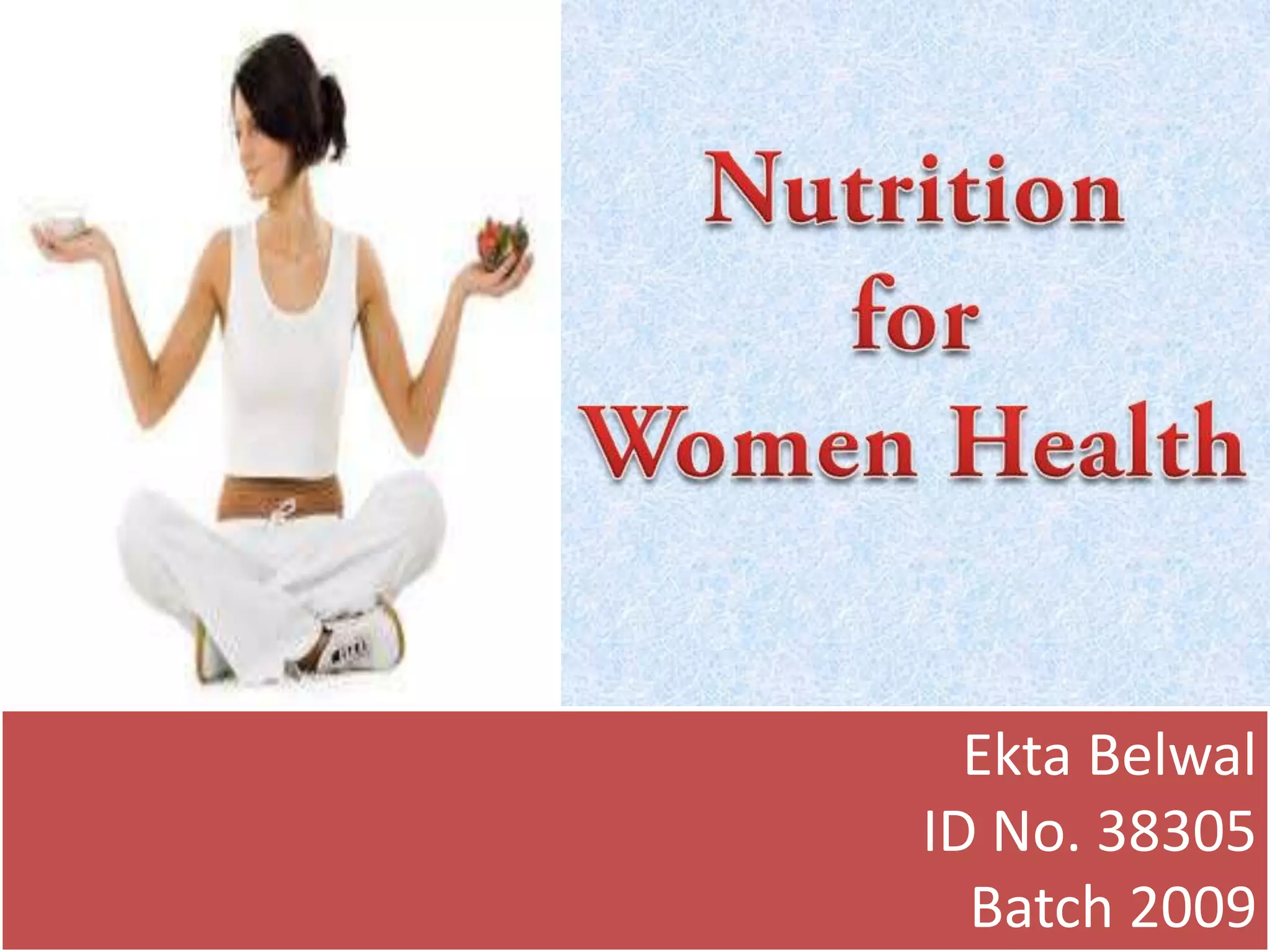 Nutrition for Women health | PPT