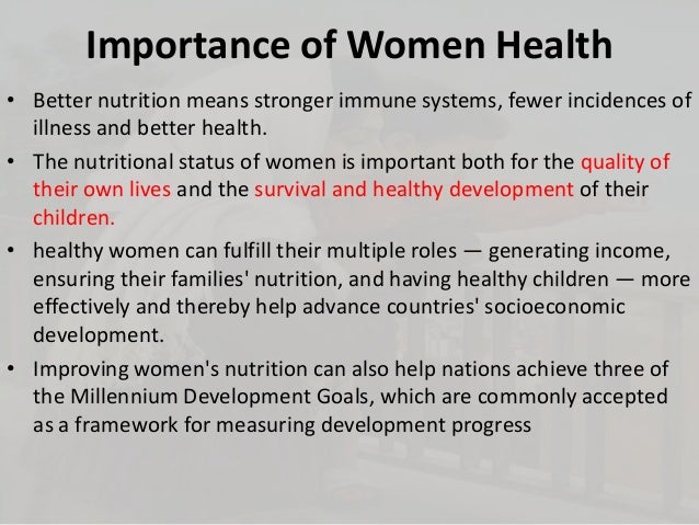Nutrition for Women health