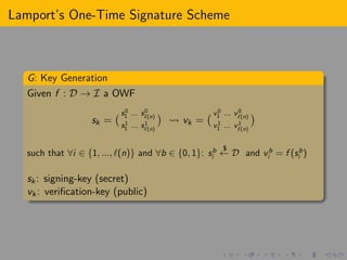 Signature from One-way Functions | PDF
