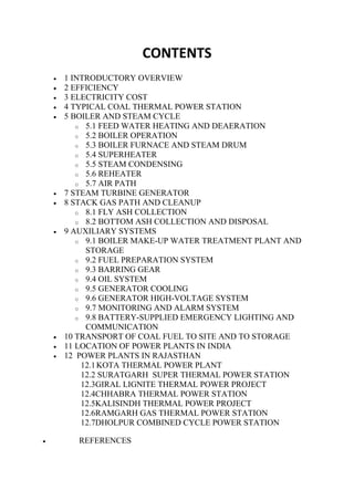 report on thermal power plant | PDF