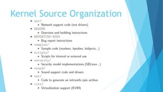 Kernel Source Organization
 