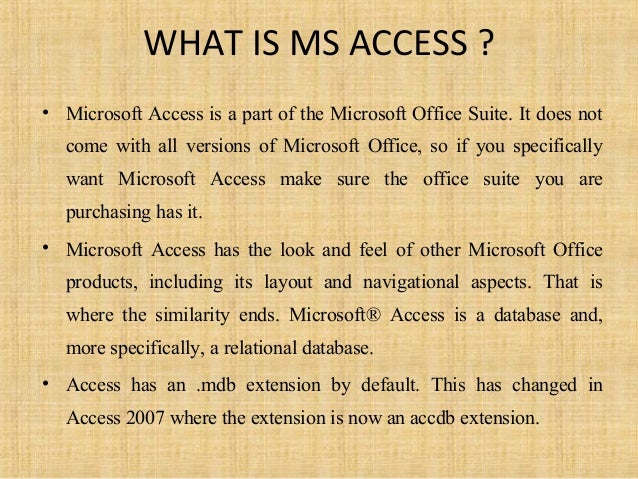 what is ms access