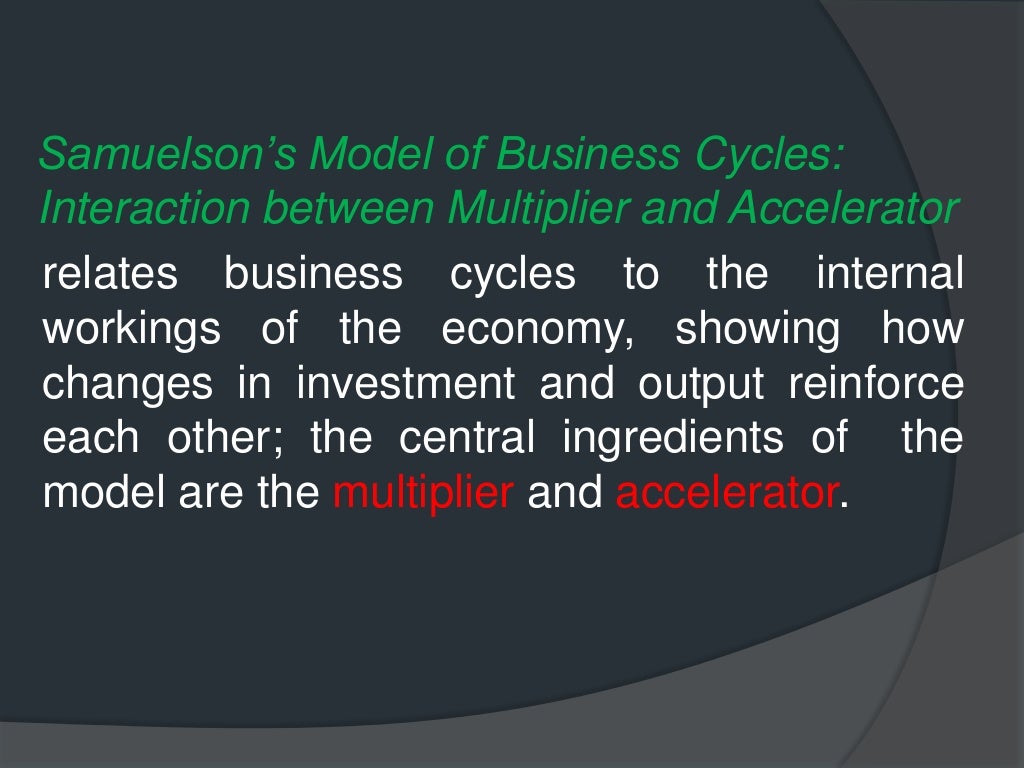 MultiplierAccelerator Interaction