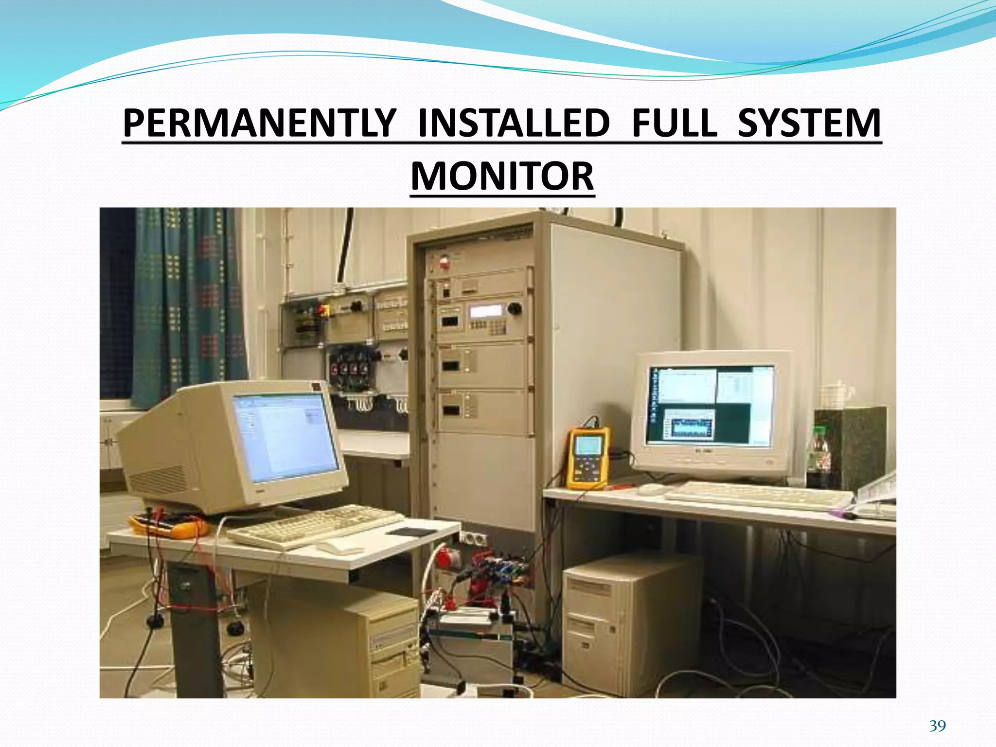 PERMANENTLY INSTALLED FULL SYSTEM
MONITOR
39
 