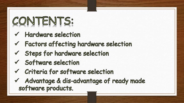 Hardware and software selection paper essay 05 picture