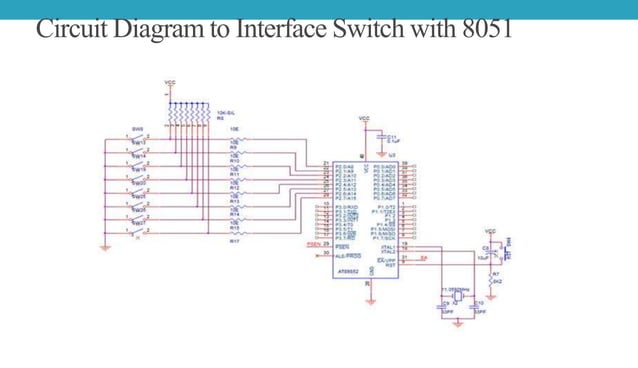 Switches and LEDs interface to the 8051 microcontroller | PPTX ...