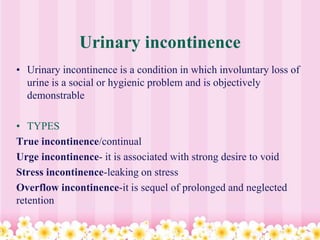STRESS URINARY INCONTINENCE | PPTX