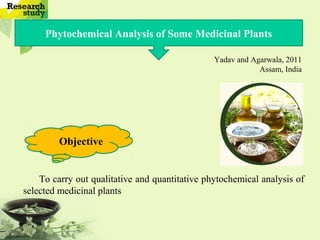 Extraction and phytochemical analysis of medicinal plants | PPT