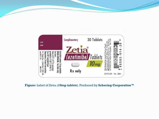 Figure: Label of Zetia (10mg tablets). Produced by Schering Corporation™
 