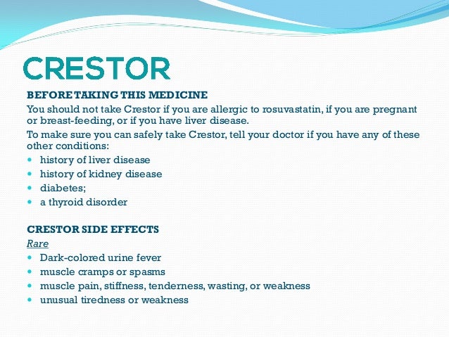 Crestor Vs Lipitor Muscle Pain