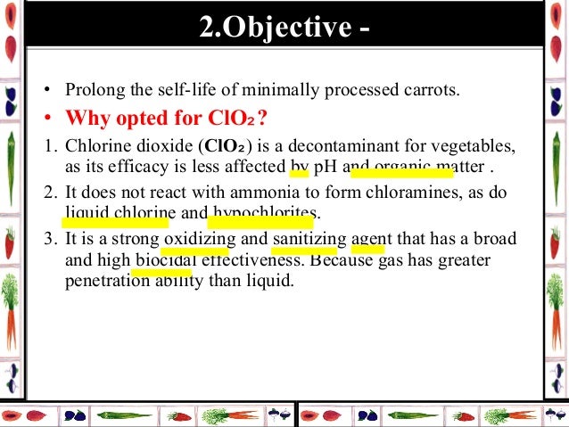 shelf life extension of minimally processed carrots by gaseous chlori gaseous form 3 5