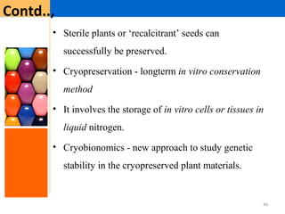 Tissue culture Applications For Genetic Improvement of Crop plants | PPT