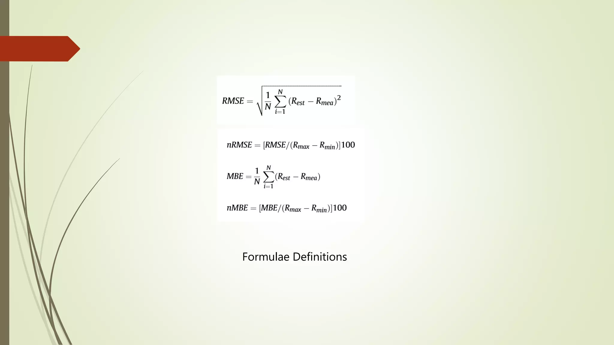Formulae Definitions
 