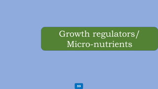Growth regulators/
Micro-nutrients
59
 