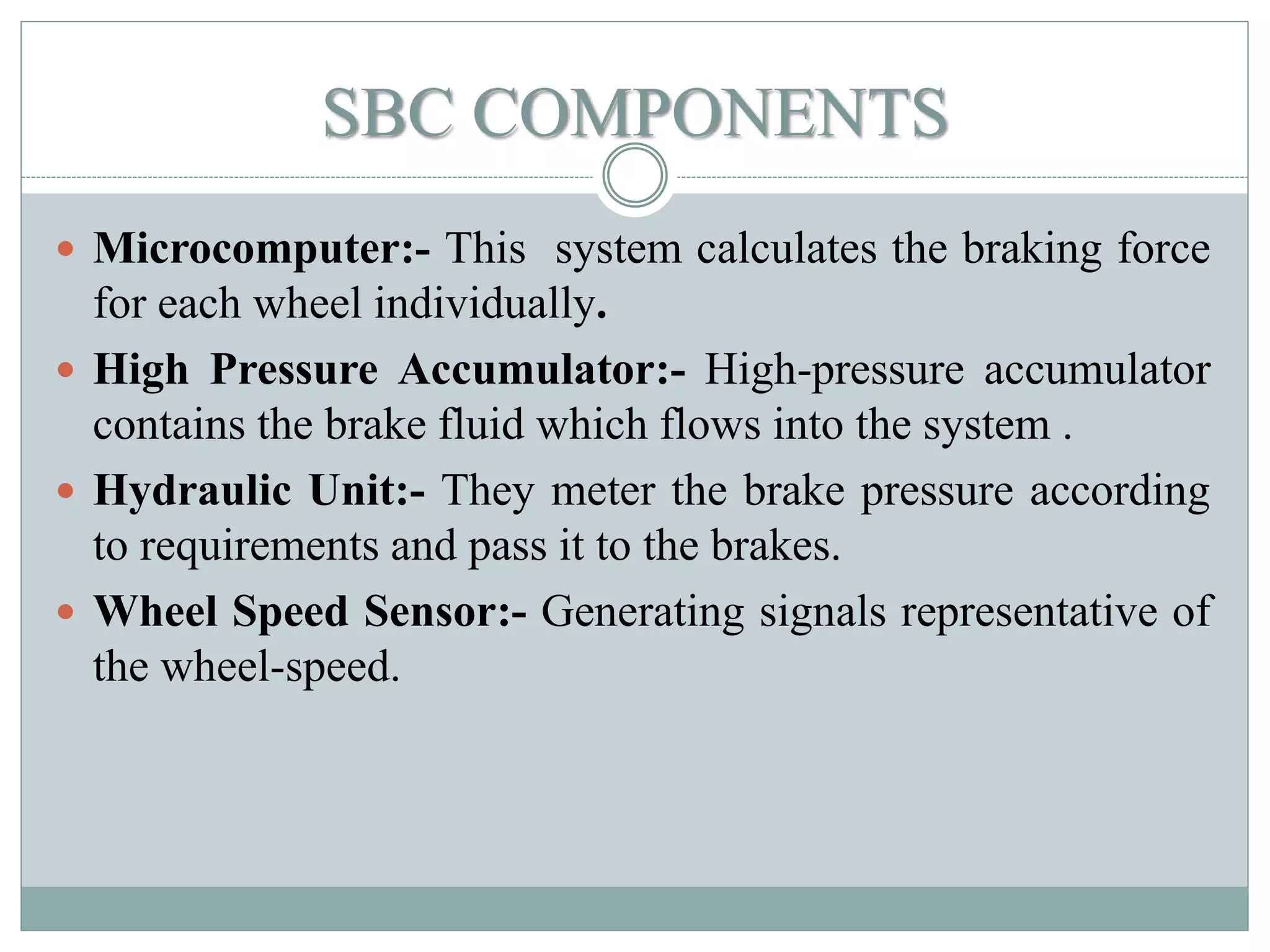 Sensotronic Brake Control PPT