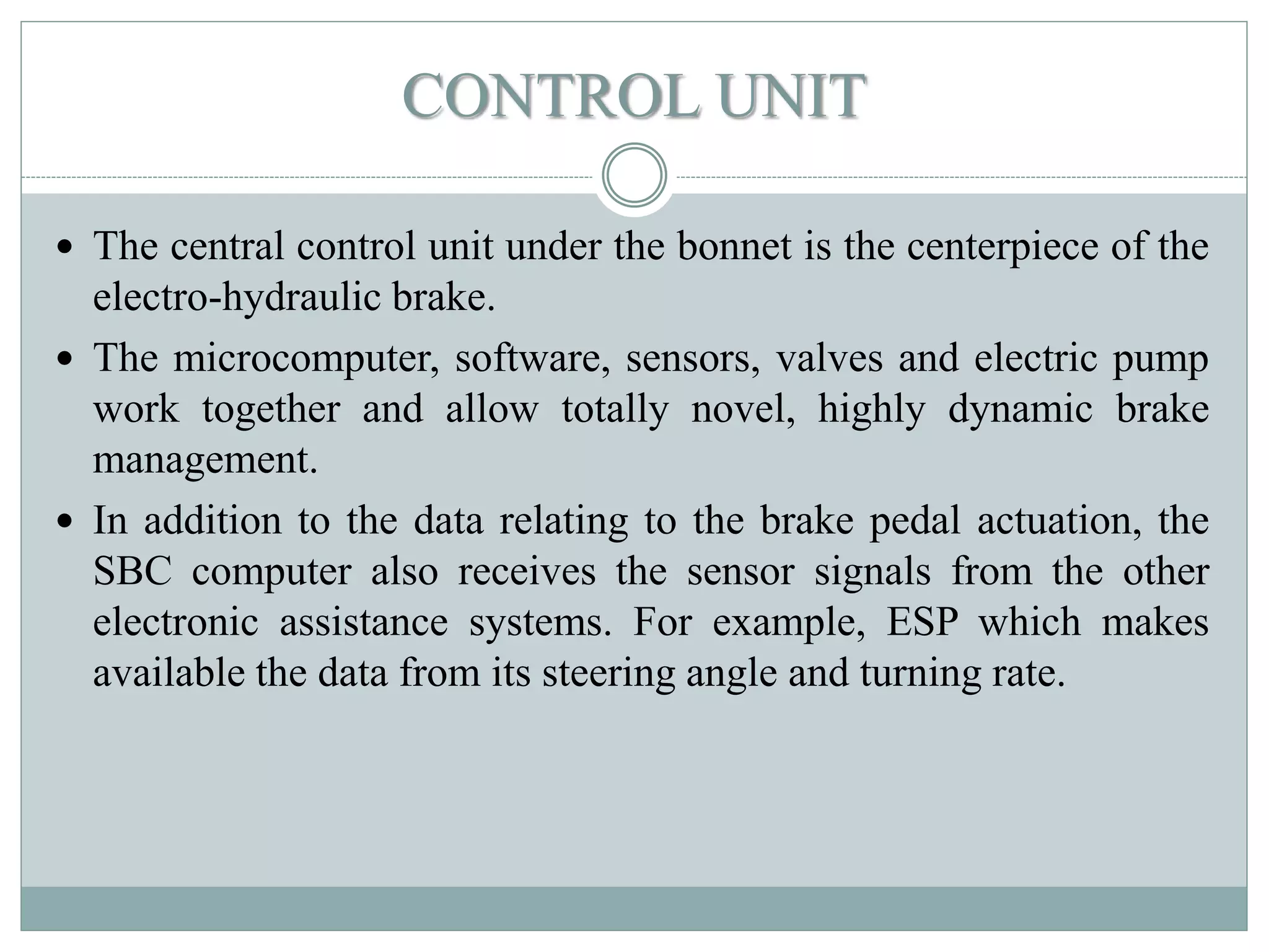 Sensotronic Brake Control PPT