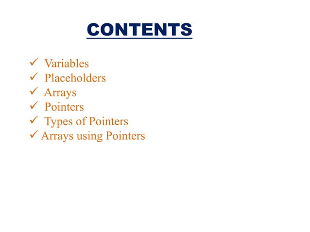 arrays and pointers | PPTX
