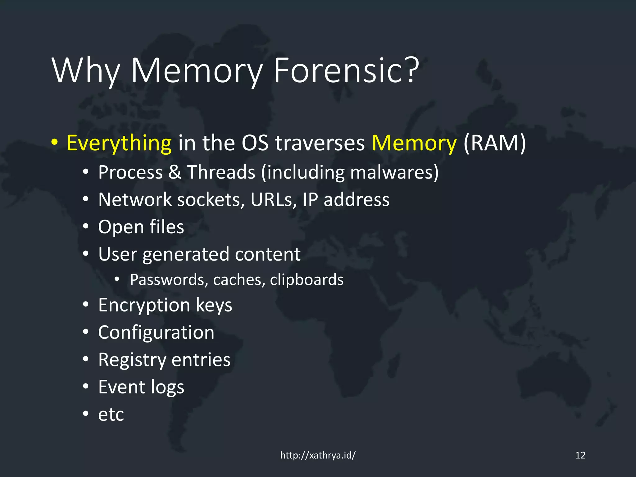 Memory Forensic: Investigating Memory Artefact | PPTX