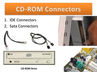 1. IDE Connectors
2. Sata Connectors
CD-ROM Drive
 