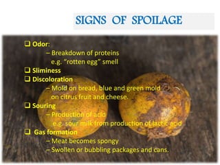 seminar on food spoilage | PPTX