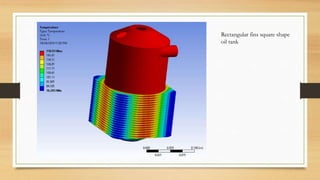 Rectangular fins square shape
oil tank
 