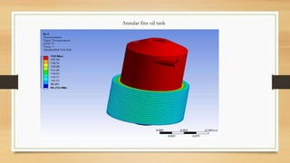 Annular fins oil tank
 