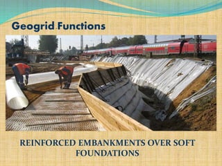 REINFORCED EMBANKMENTS OVER SOFT
FOUNDATIONS
Geogrid-Functions
 