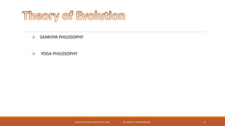  SANKHYA PHILOSOPHY
 YOGA PHILOSOPHY
SEMINAR ON BASIC PRINCIPLES OF YOGA- DR. ABHAY M. SHANKARGOUDA 8
 