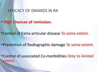 DMARDS IN RHEUmatoid Arthritis | PPTX