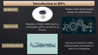 robotic process automation seminar .pptx | Robotics | Technology ...