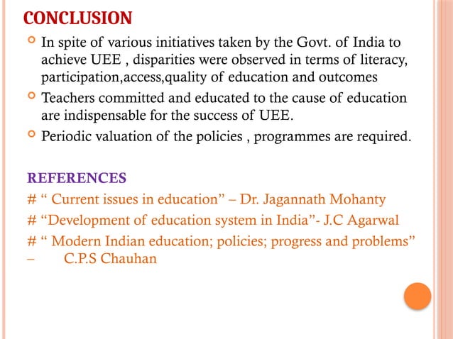 Universalisation Of Elementary Education Universalisation of elementary education | PPT