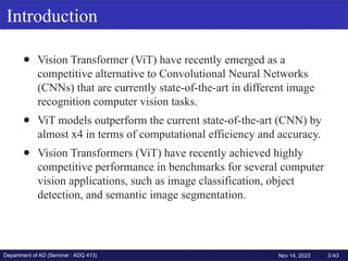 Classification of xray images using vision transformers | PPT