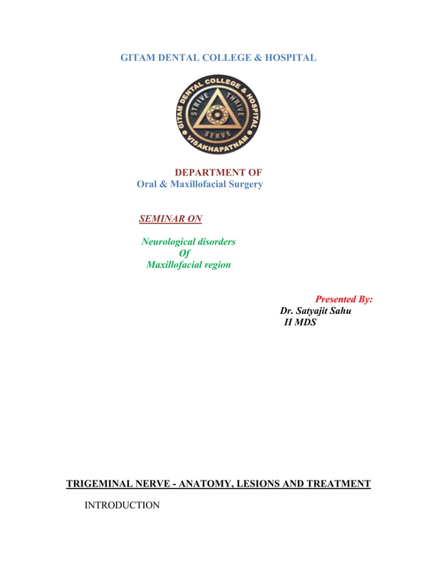 trigeminal nerve and pathology/rotary endodontic courses by indian