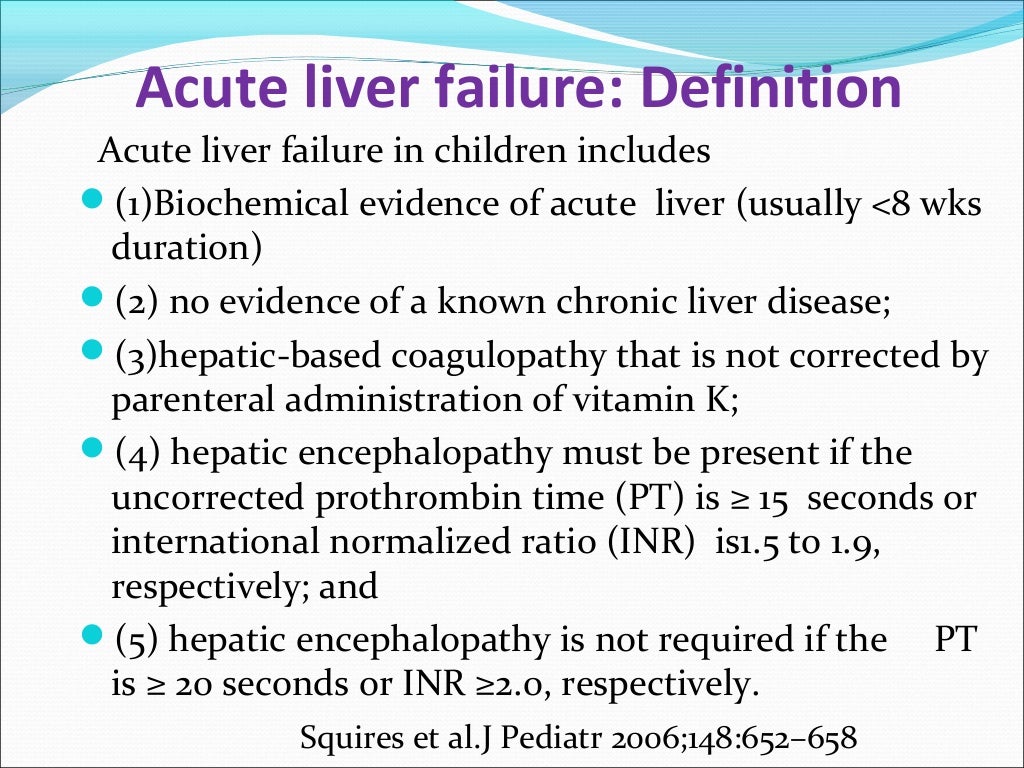 Acute Liver Failure
