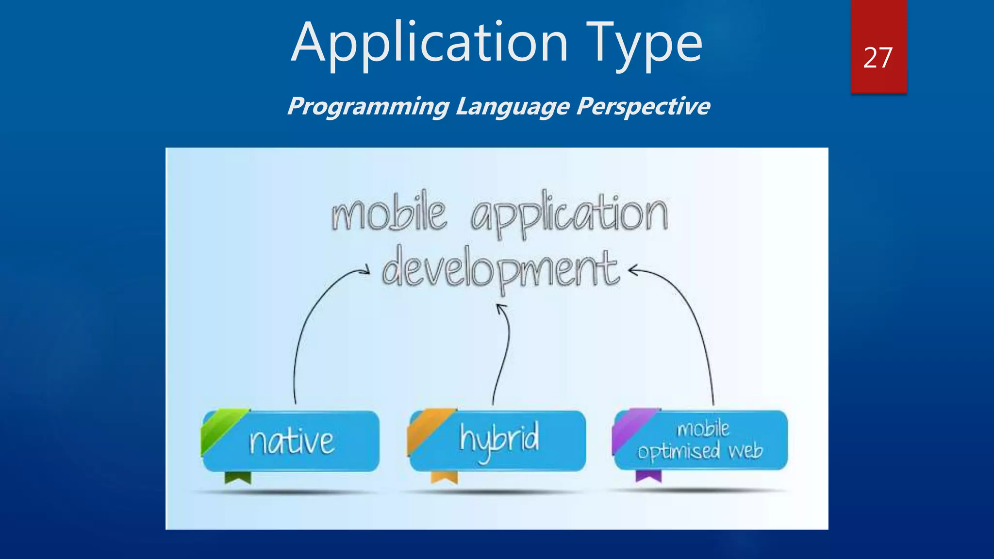 Application Type Programming Language Perspective 27 