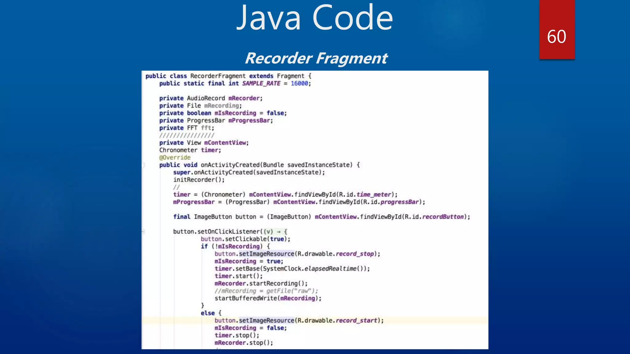 Java Code Recorder Fragment 60 