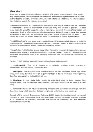 case study introduction PDF
