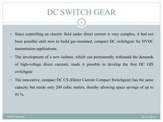 Compact DC switch gear