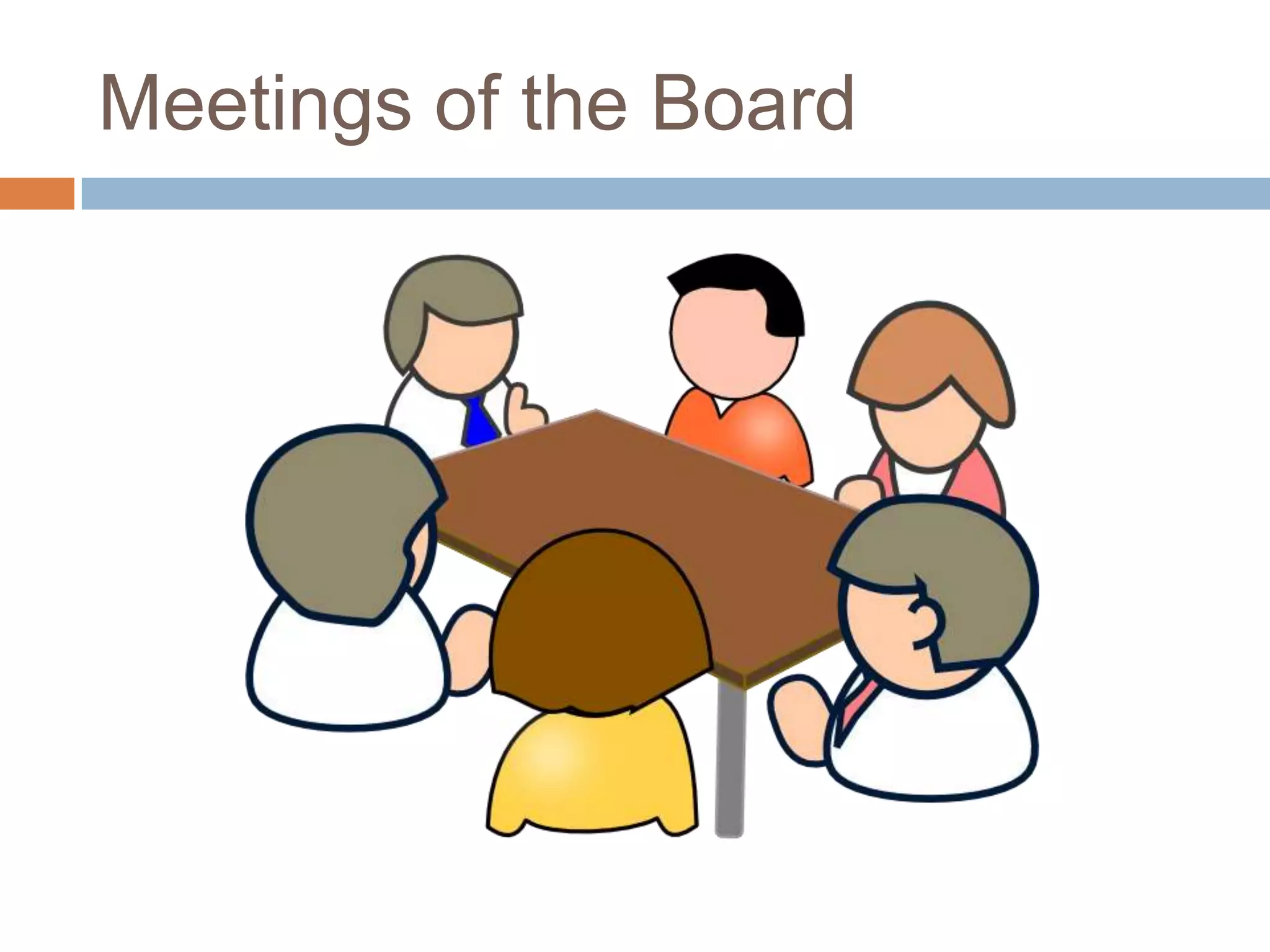 Meetings of the Board
 